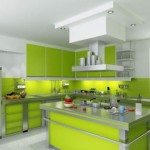 Desain Dapur Minimalis Warna Hijau Yang Fresh Dan Nyaman