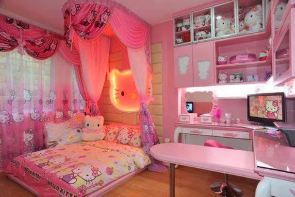 kamar tidur keren hello kitty